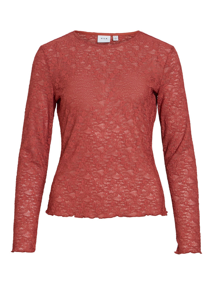 Vila 14119318 Fay top l/m dames framboos