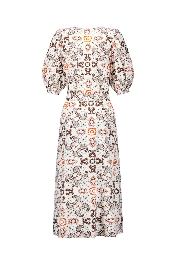 Studio Anneloes 14170 Emira jurk midi dames wit dessin