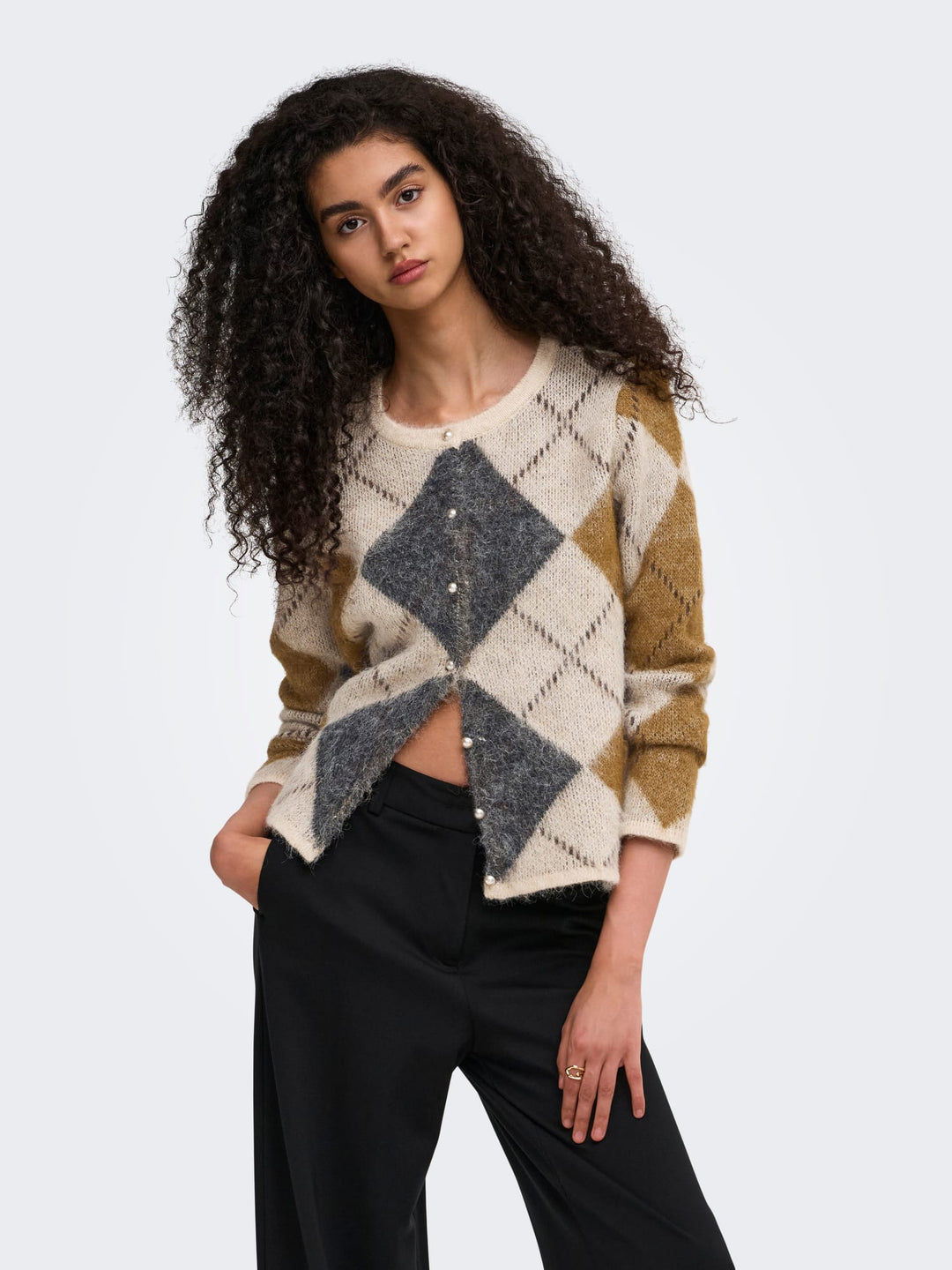 Only 15378142 Noeme trui zand dessin – dames