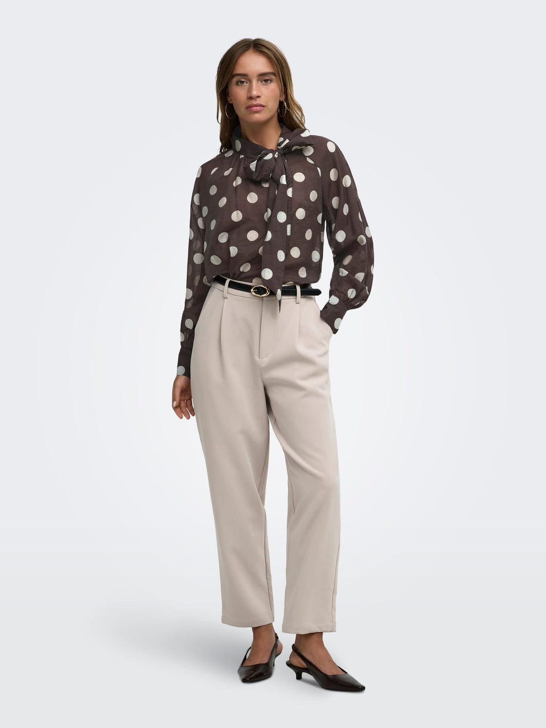 Jacqueline de Yong 15381547 Fay top l/m dames - bruin dessin