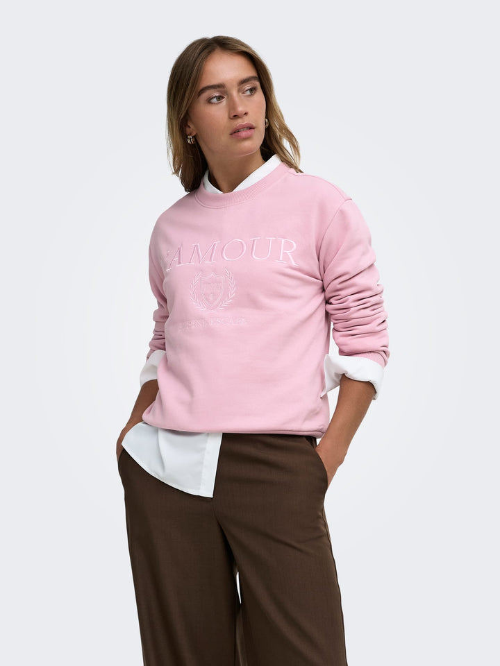 jacqueline de yong 15221015 paris sweater dames licht roze