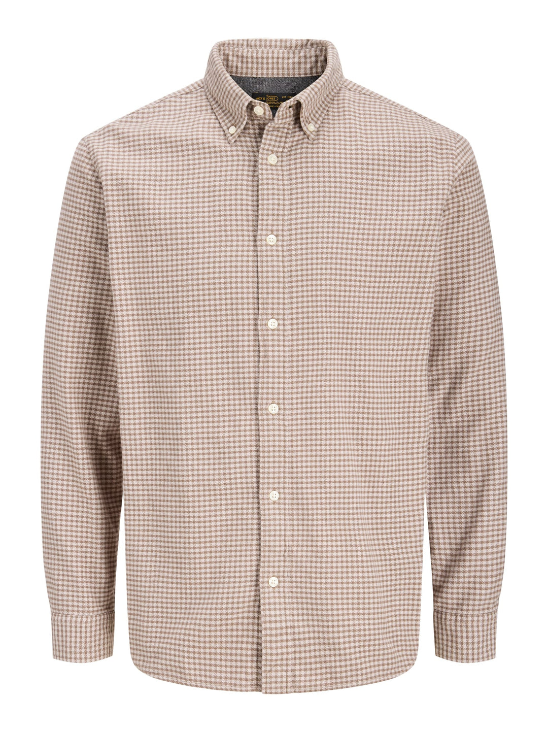 Jack &amp; Jones 12305791 Stanley overhemd l/m zand dessin – heren