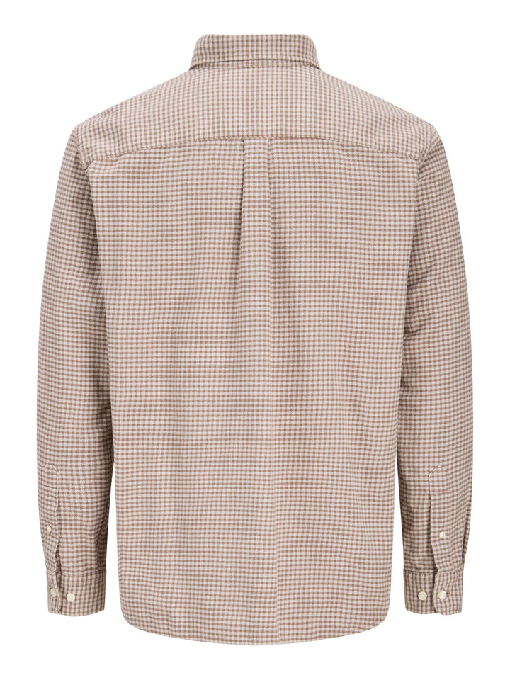 Jack &amp; Jones 12305791 Stanley overhemd l/m zand dessin – heren