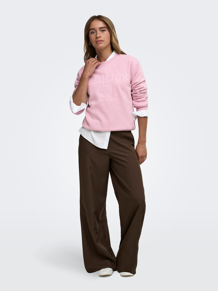 jacqueline de yong 15221015 paris sweater dames licht roze