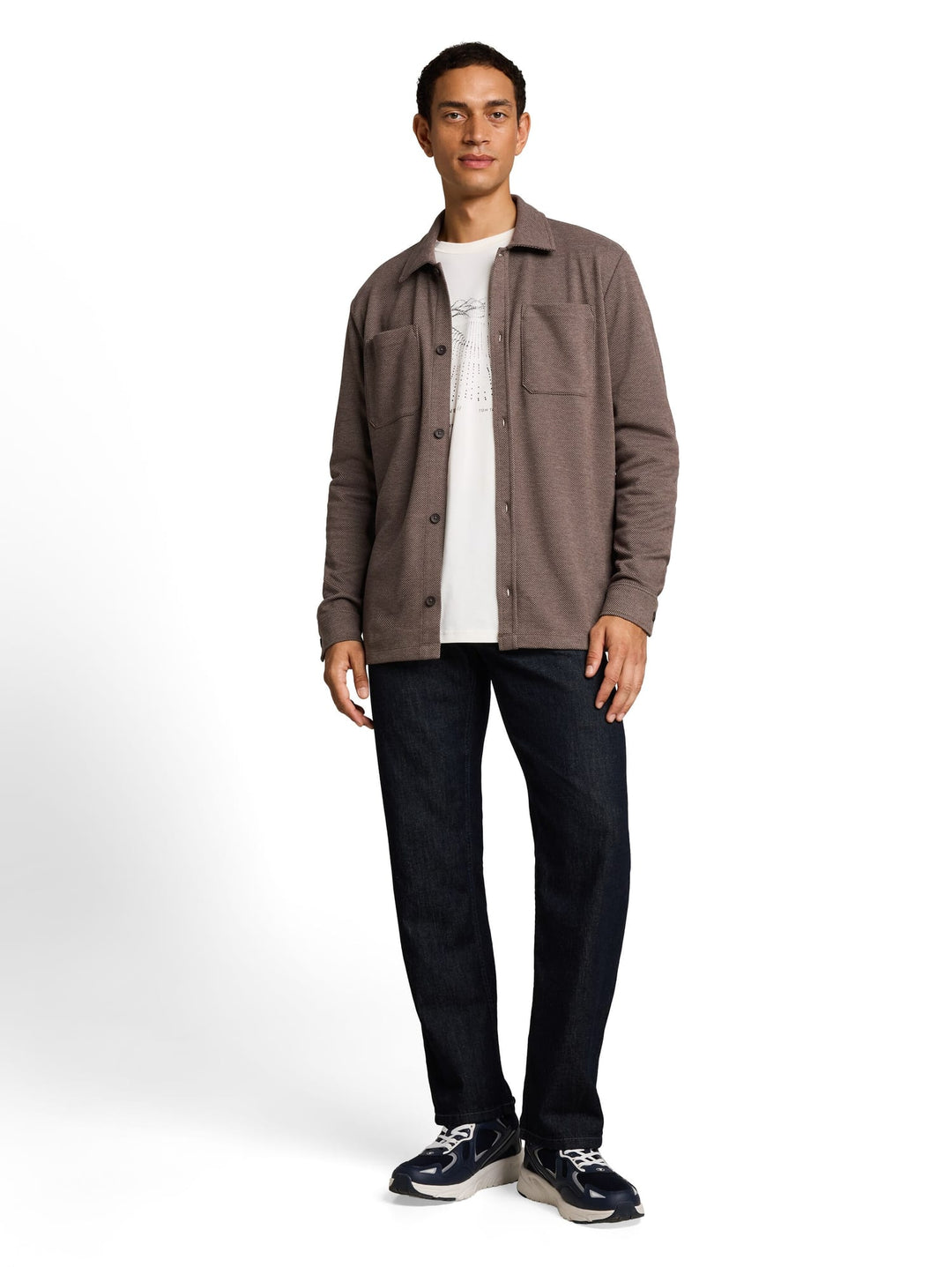 Tom Tailor 1053470 overhemd l/m taupe – heren
