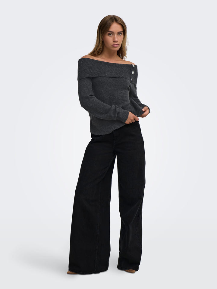 Jacqueline de Yong 15382887 Alina trui dames antraciet