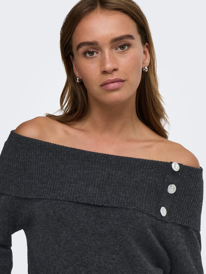 Jacqueline de Yong 15382887 Alina trui dames antraciet