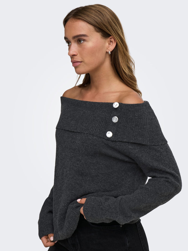 Jacqueline de Yong 15382887 Alina trui dames antraciet