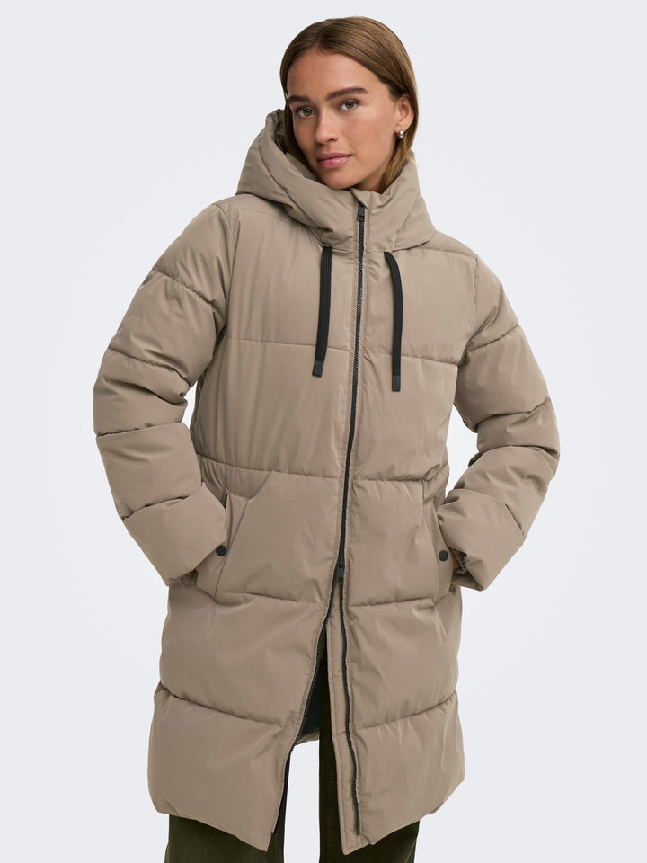 Jacqueline de Yong 15376758 Blair winterjas dames – taupe