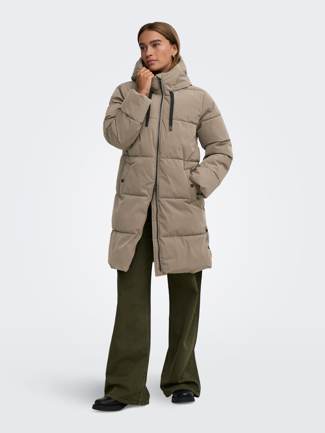 Jacqueline de Yong 15376758 Blair winterjas dames – taupe