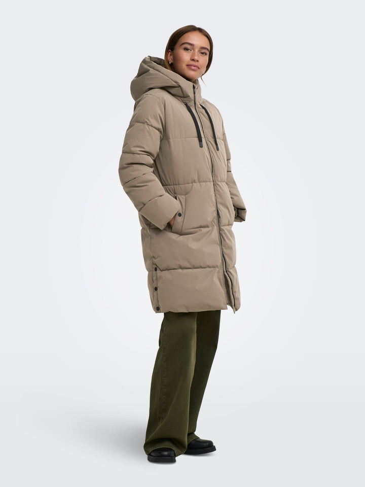 Jacqueline de Yong 15376758 Blair winterjas dames – taupe