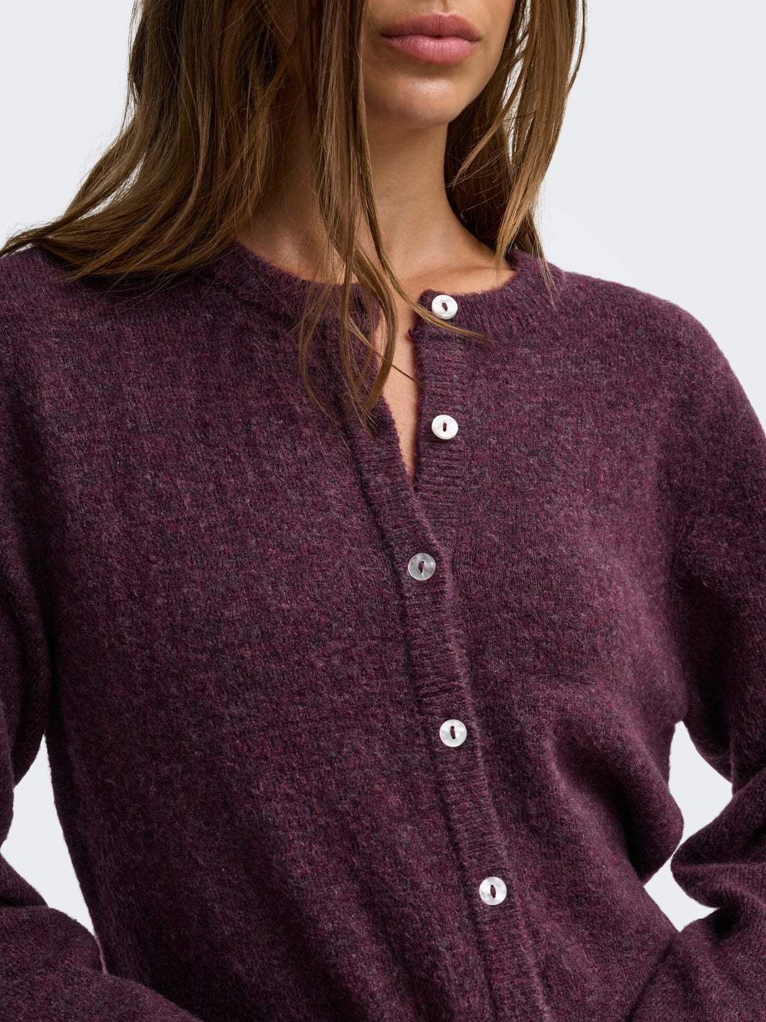 Only gebreid vest dames bordeaux – 15368980 simoni