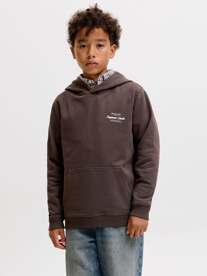 Jack & Jones Kids hoodie bruin – jongens