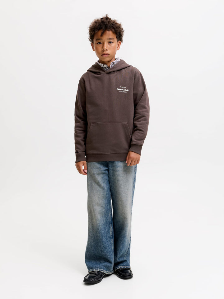 Jack & Jones Kids hoodie bruin – jongens