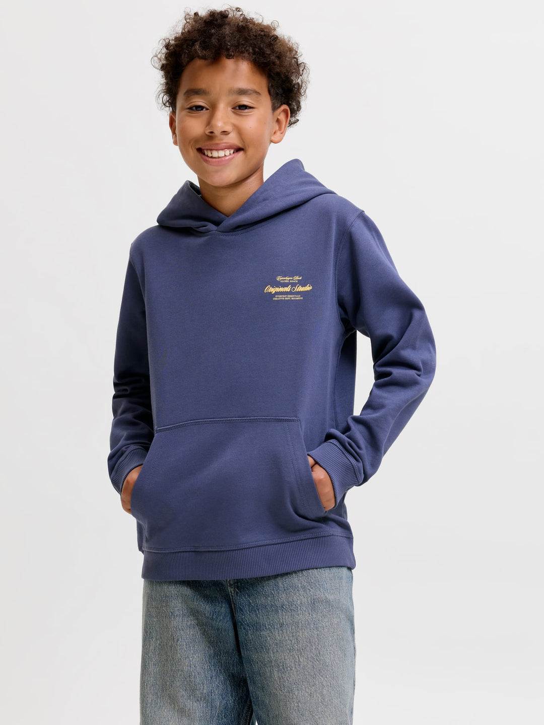 Jack & Jones Kids hoodie rafblauw – jongens