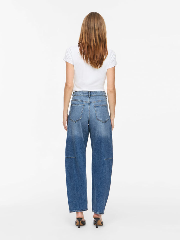 Vila jeans regular-straight fit dames – blue denim