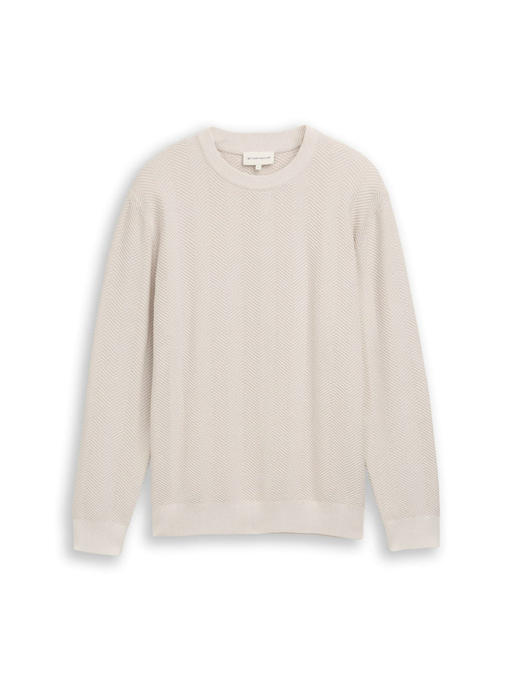 Tom Tailor 1053086 trui heren off-white