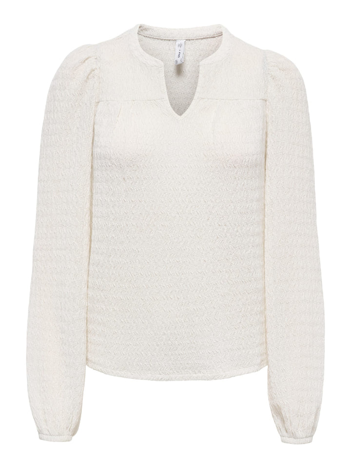 Only 15384066 Lilse top l/m dames off-white