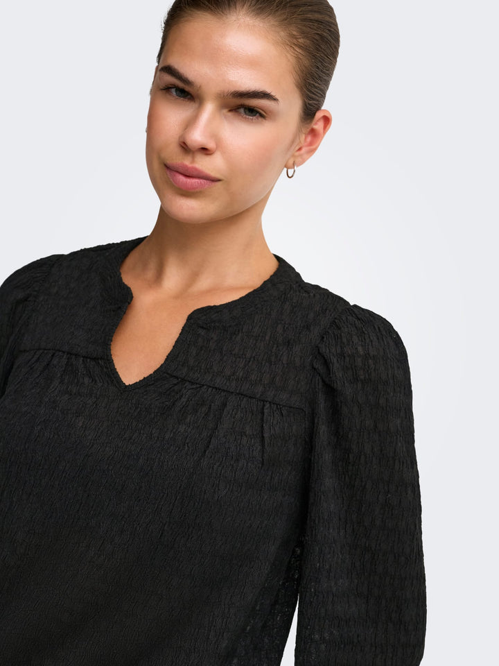 Only 15384066 Lilse top l/m dames zwart
