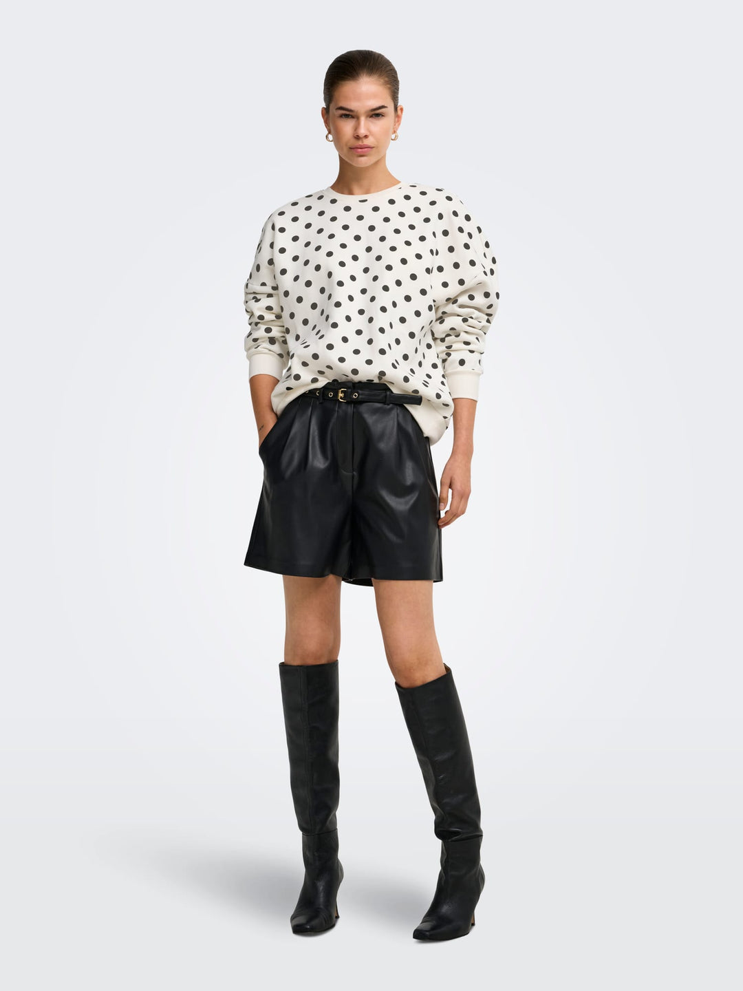 Only 15384011 Zen sweater dames – wit dessin