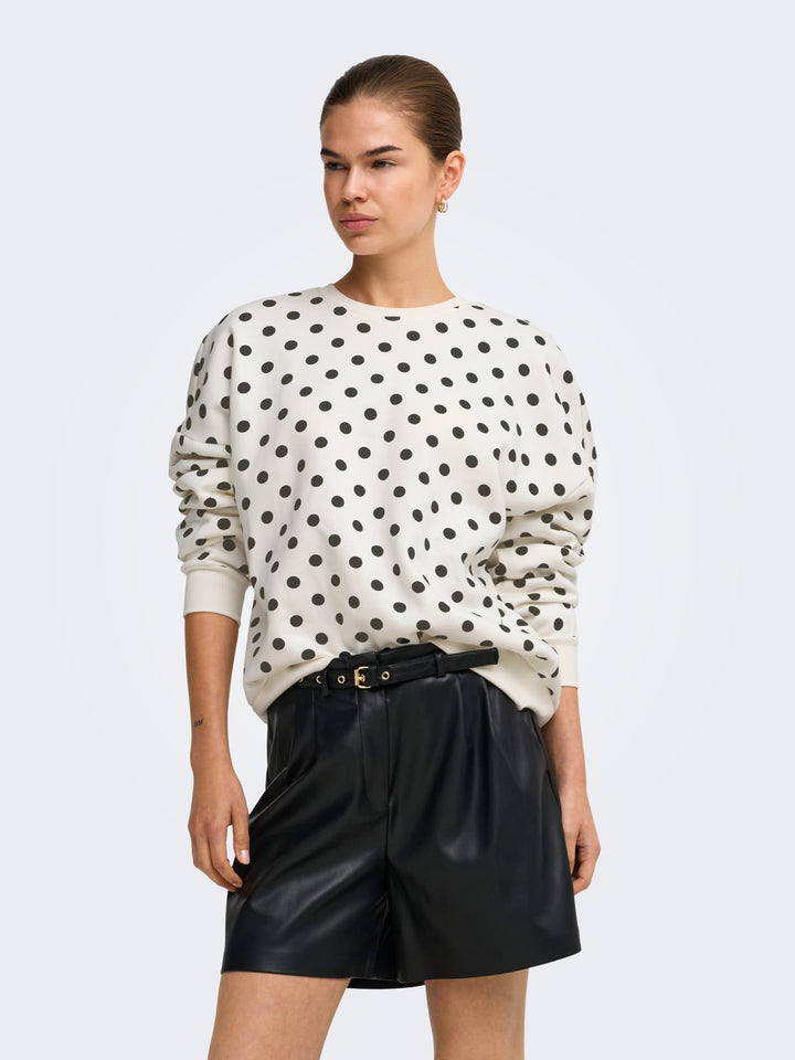 Only 15384011 Zen sweater dames – wit dessin