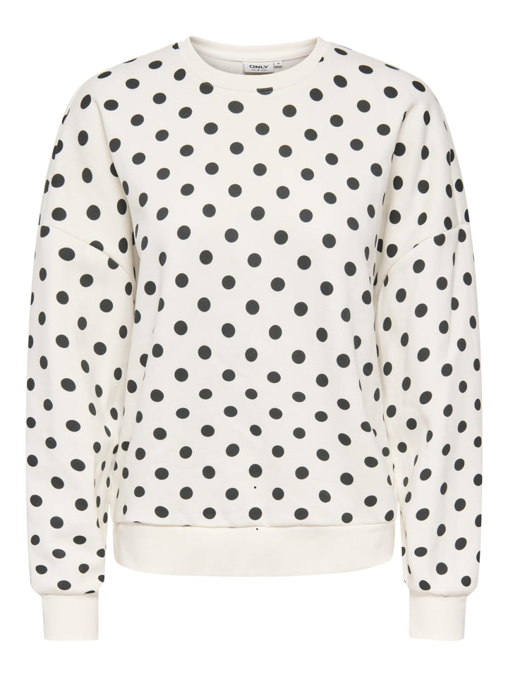 Only 15384011 Zen sweater dames – wit dessin