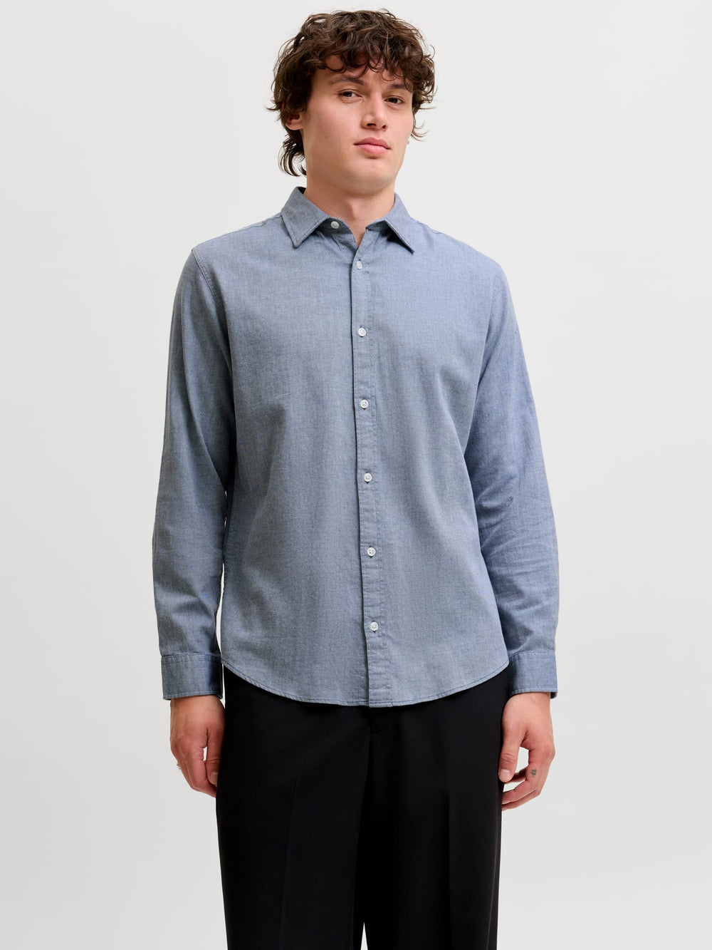 Jack & Jones 12298562 Field overhemd l/m heren blue denim