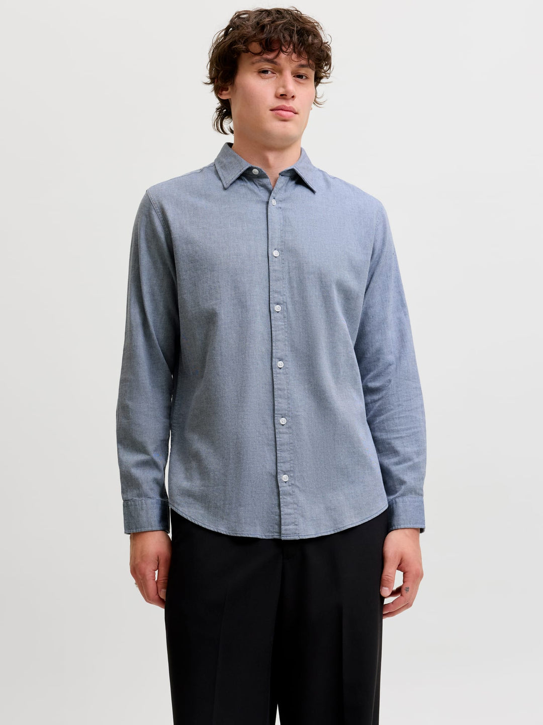 Jack &amp; Jones 12298562 Field overhemd l/m heren blue denim