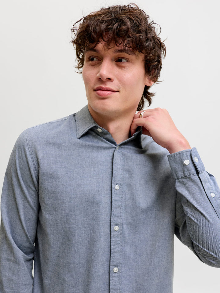 Jack &amp; Jones 12298562 Field overhemd l/m heren blue denim