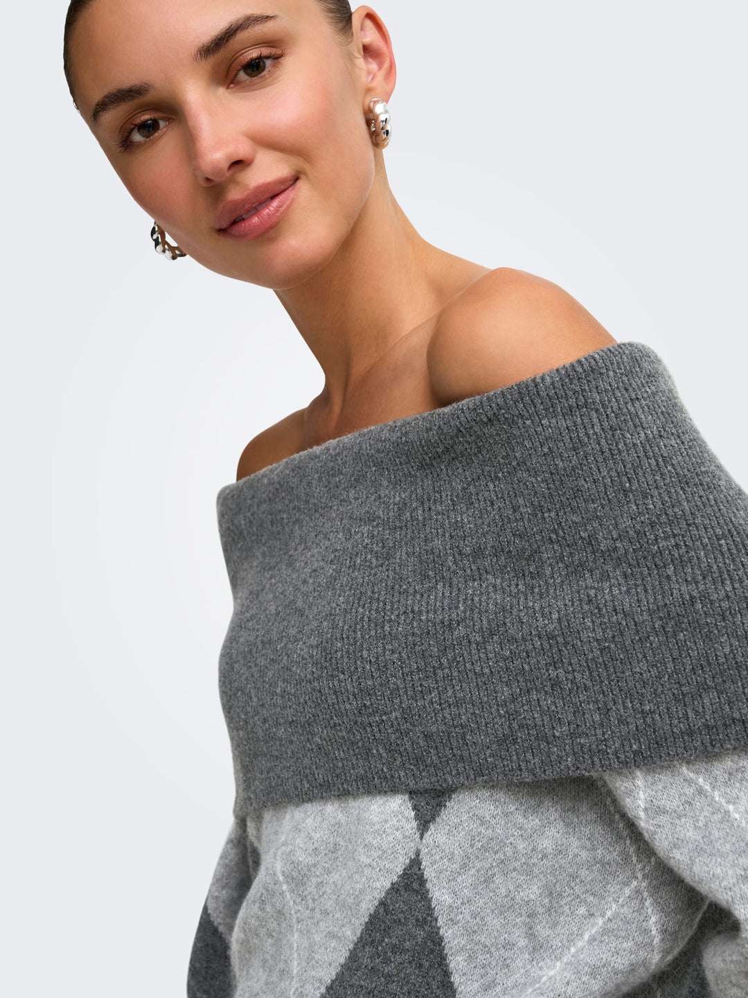 Only Alivia trui grijs dessin – dames