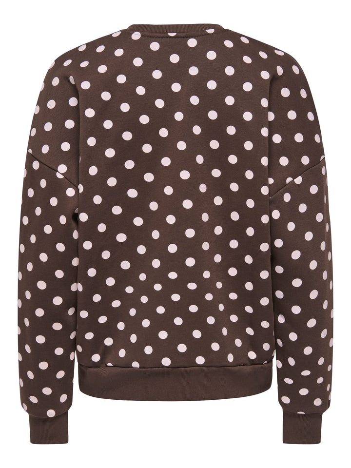 Only 15384011 Zen sweater dames bruin dessin