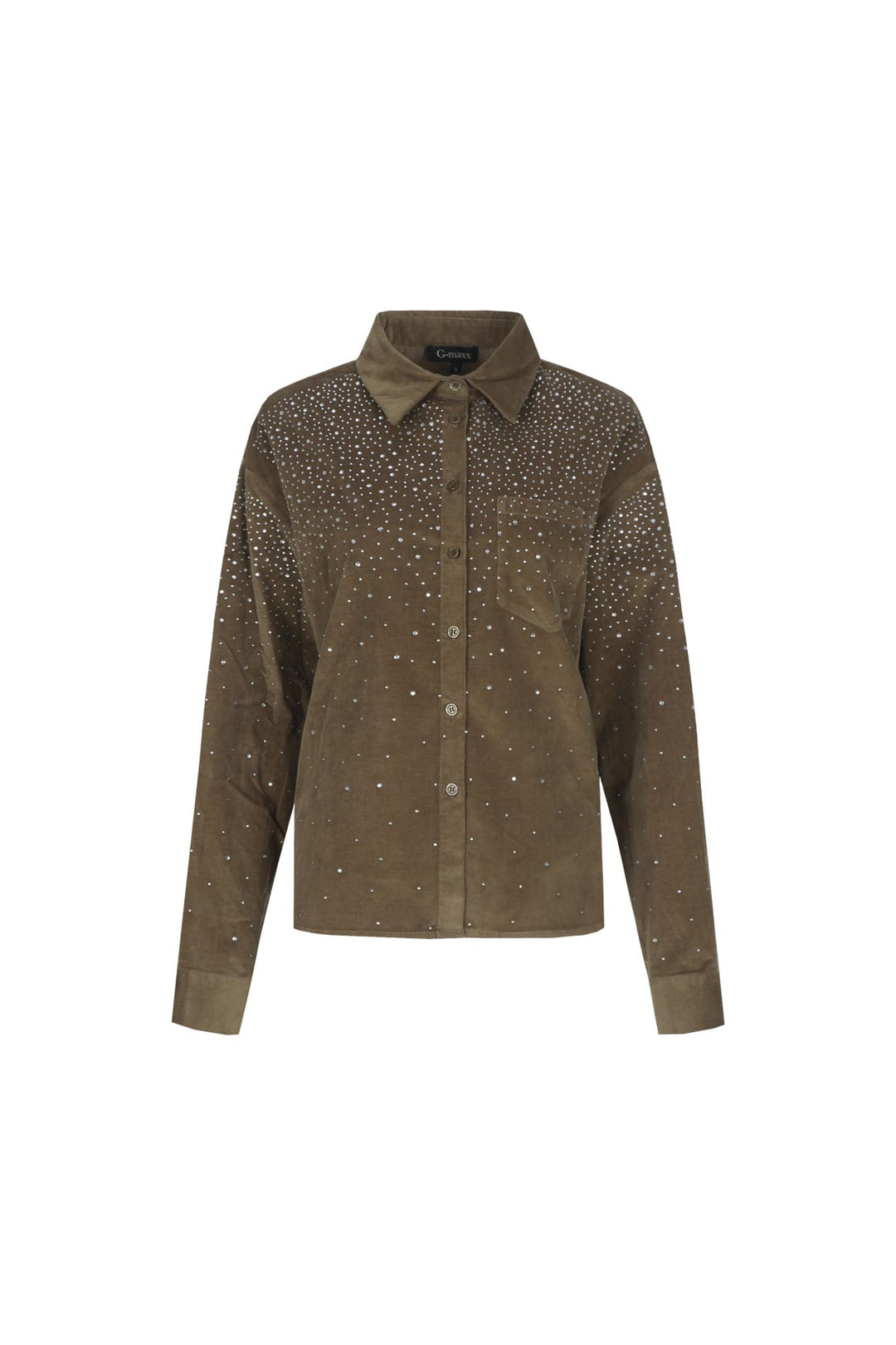 G-Maxx 26WOG02 blouse l/m dames olijf