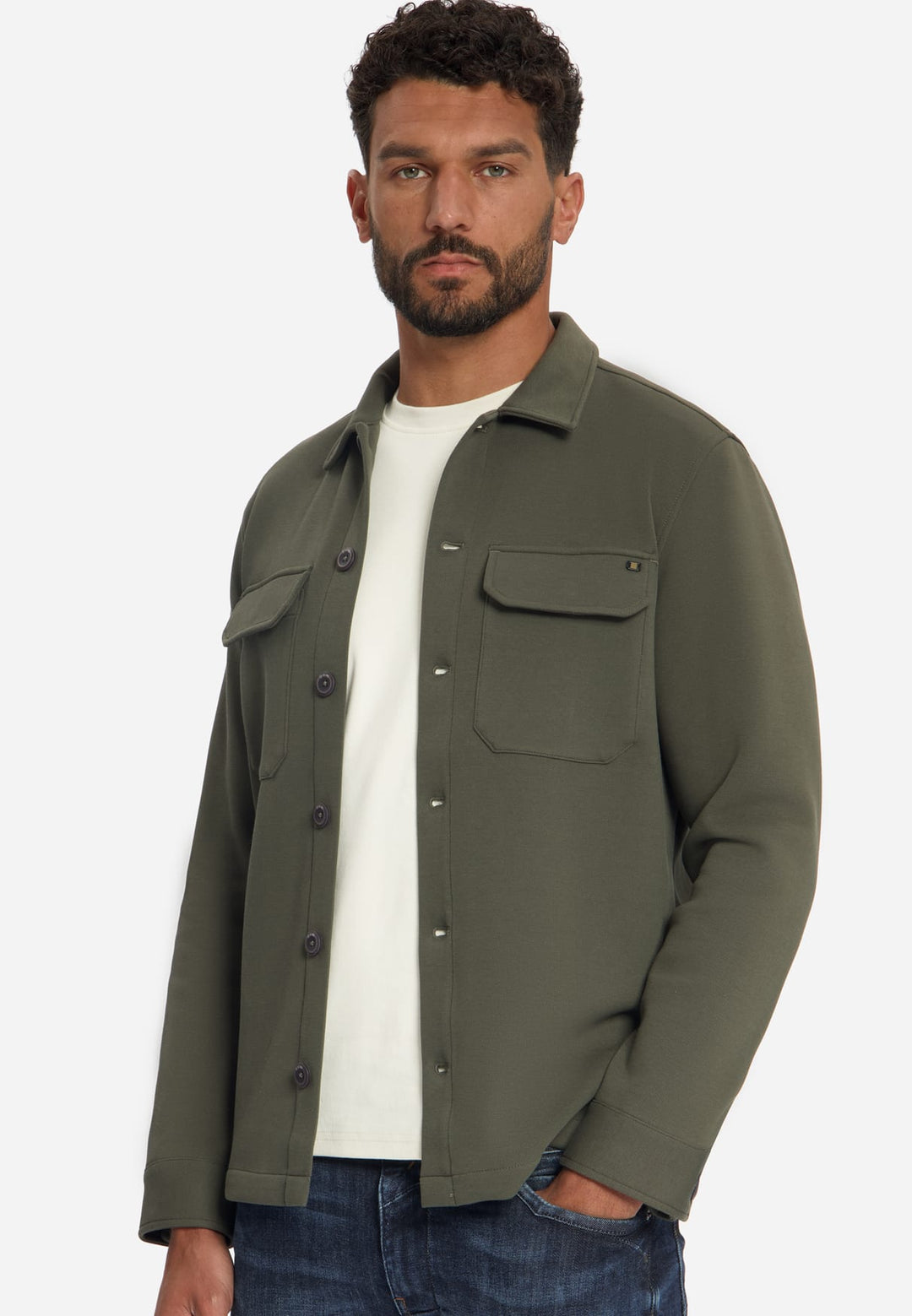 No excess 33510925 overhemd l/m heren army