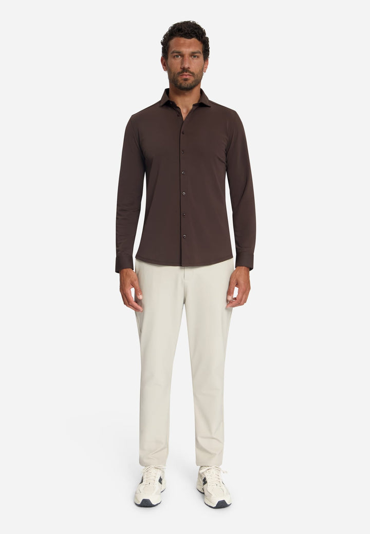 No excess 33410885SN overhemd l/m bruin – heren