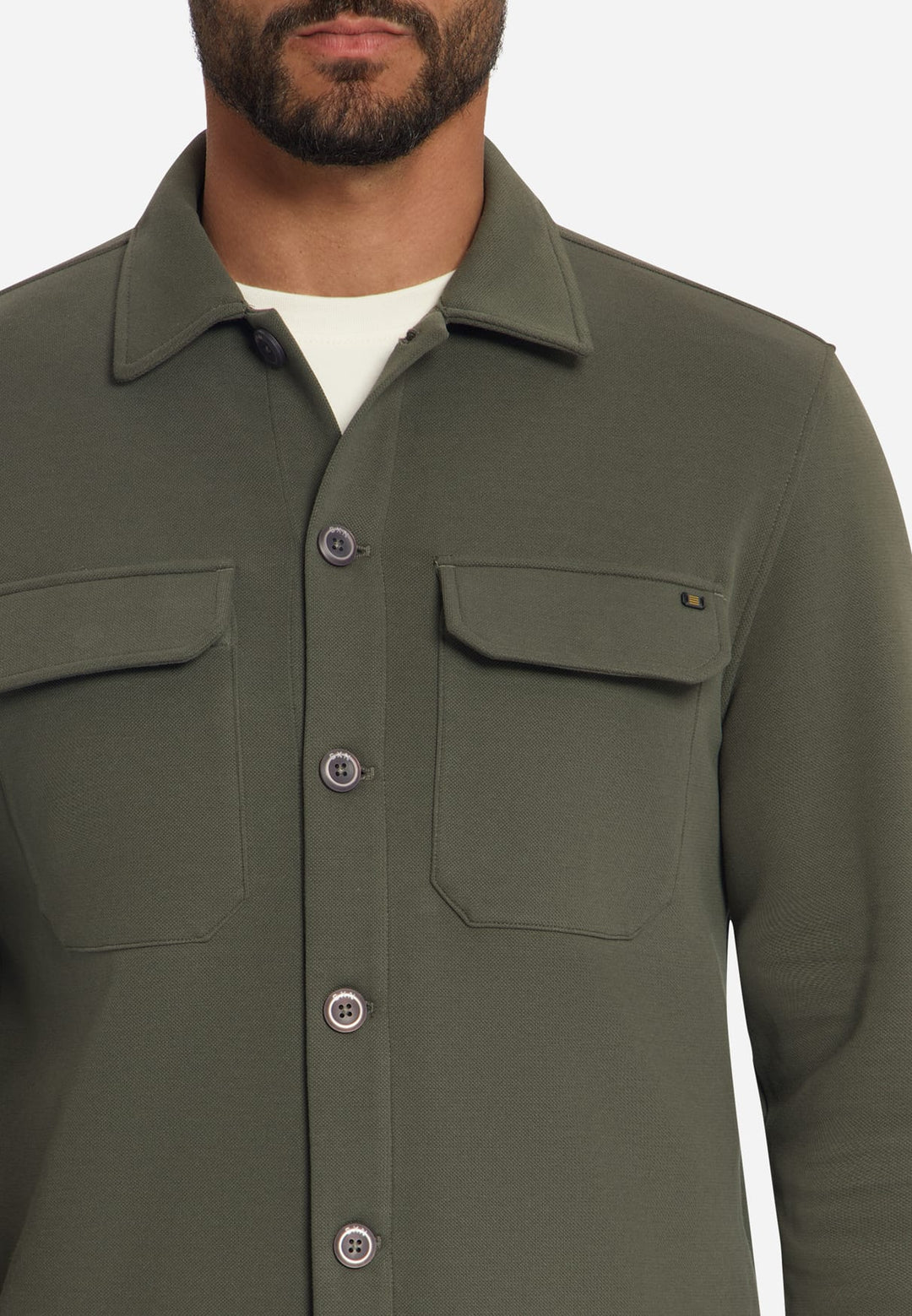 No excess 33510925 overhemd l/m heren army