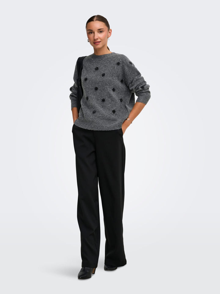 jacqueline de yong 15382894 Melea trui dames grijs dessin