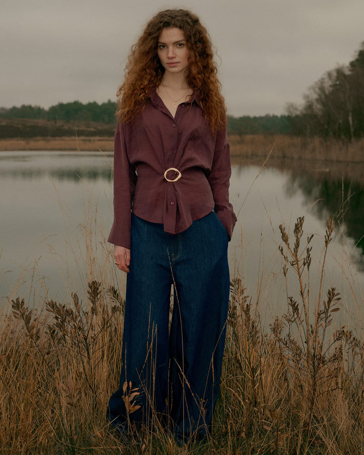 Summum blouse l/m dames bordeaux – 2s3524-12492