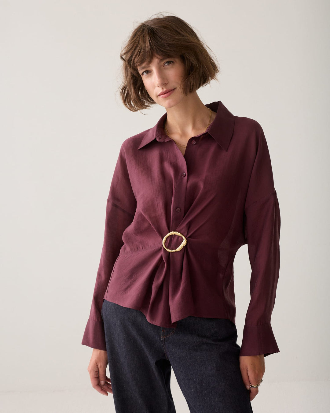 Summum blouse l/m dames bordeaux – 2s3524-12492