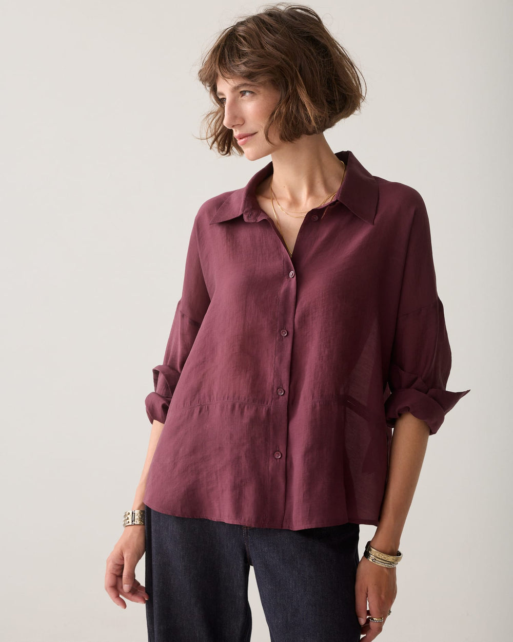 Summum blouse l/m dames bordeaux – 2s3524-12492
