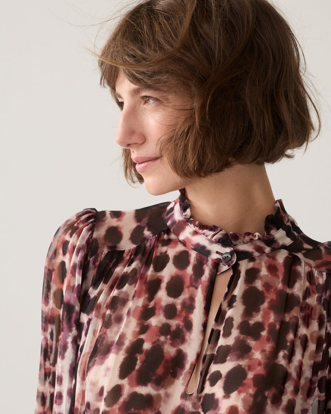 Summum blouse l/m dames rood dessin