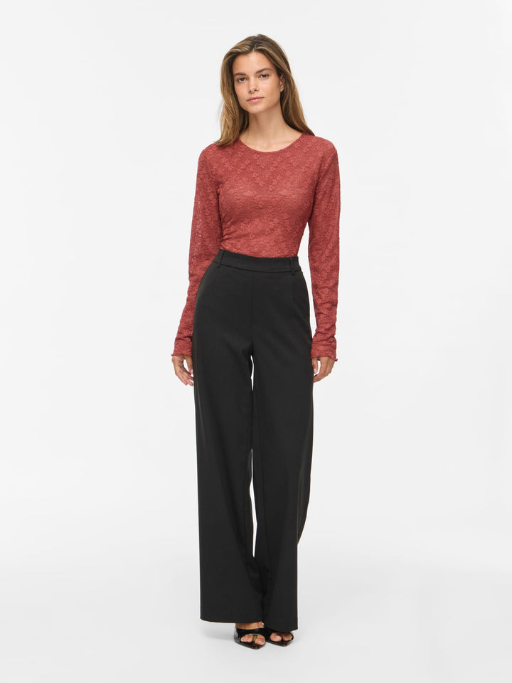 Vila 14119318 Fay top l/m dames framboos