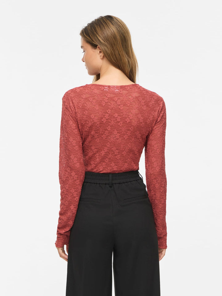 Vila 14119318 Fay top l/m dames framboos