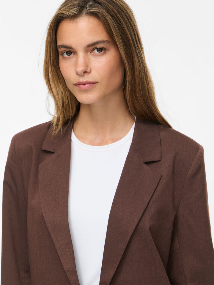 Vila 14117543 Bella blazer dames bruin