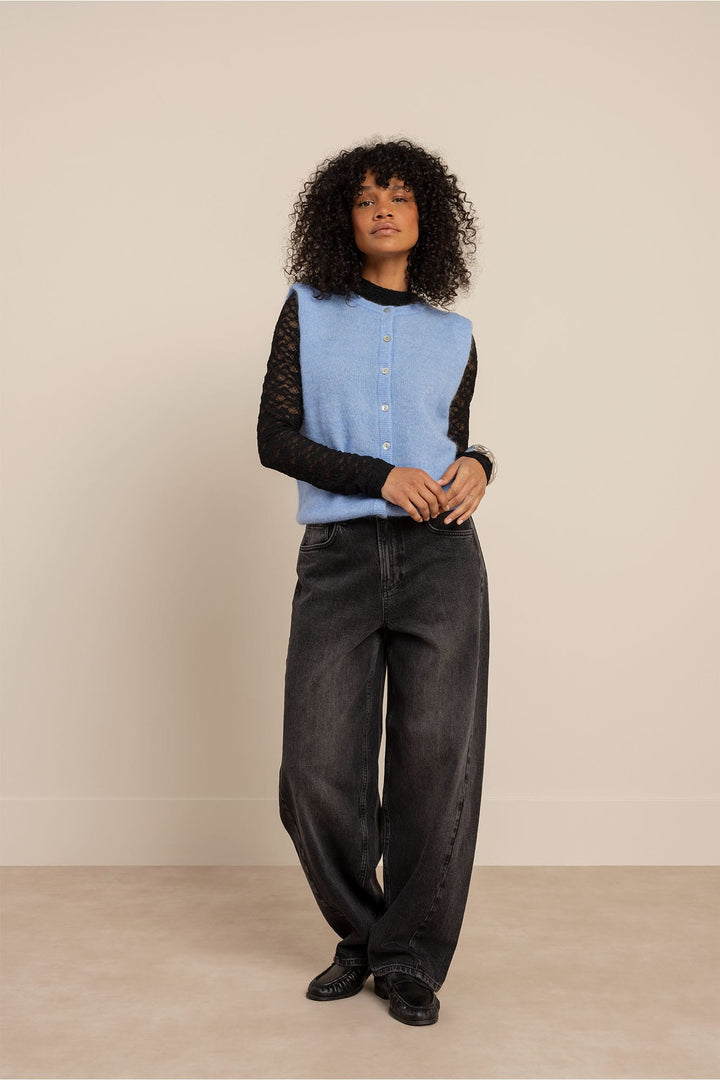 Studio Anneloes 14337 Frenkie jeans low croth-baggy fit antraciet