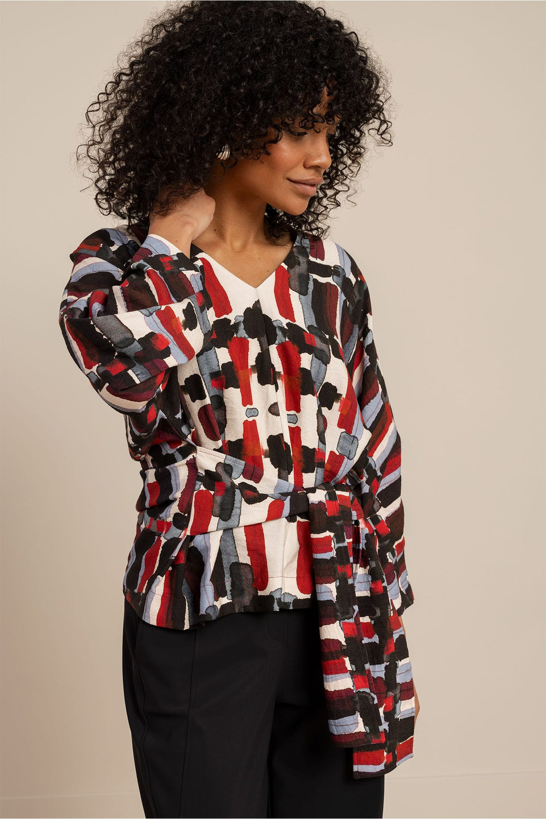 Studio Anneloes 14354 beau top l/m dames ecru dessin