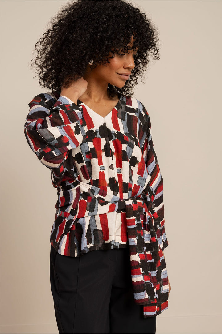 Studio Anneloes 14354 beau top l/m dames ecru dessin