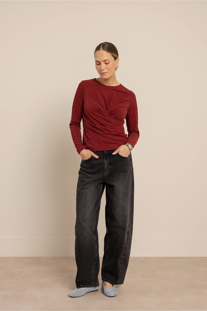 Studio Anneloes 14337 Frenkie jeans low croth-baggy fit antraciet
