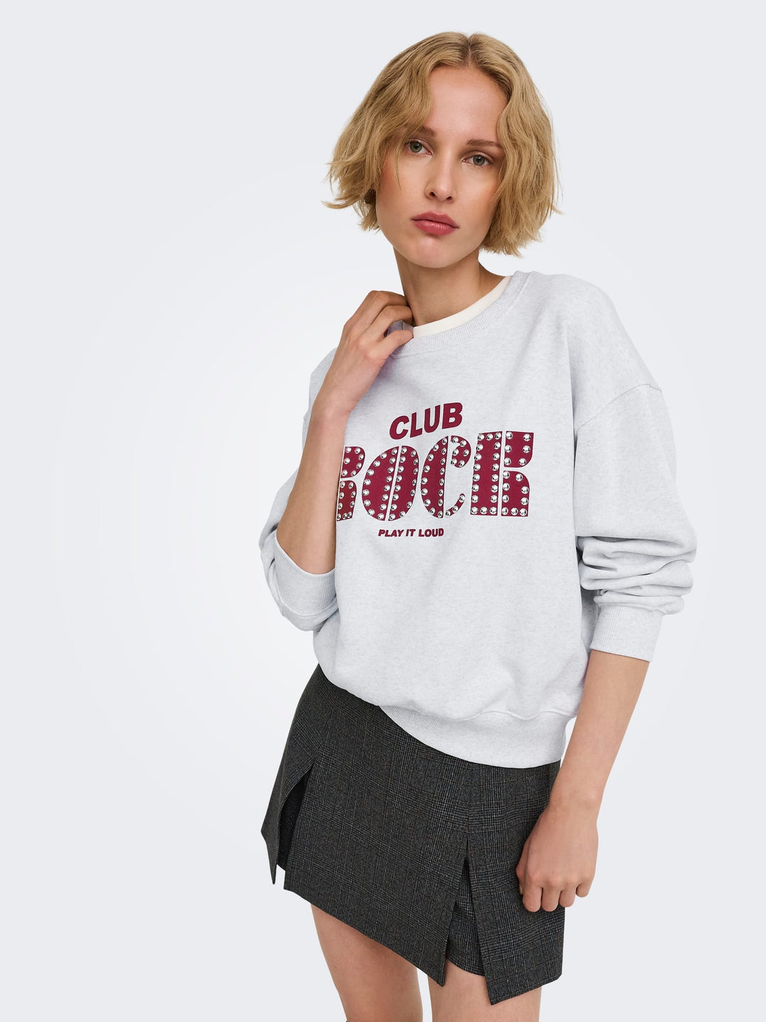 Only 15380328 Olise sweater grijs melee – dames