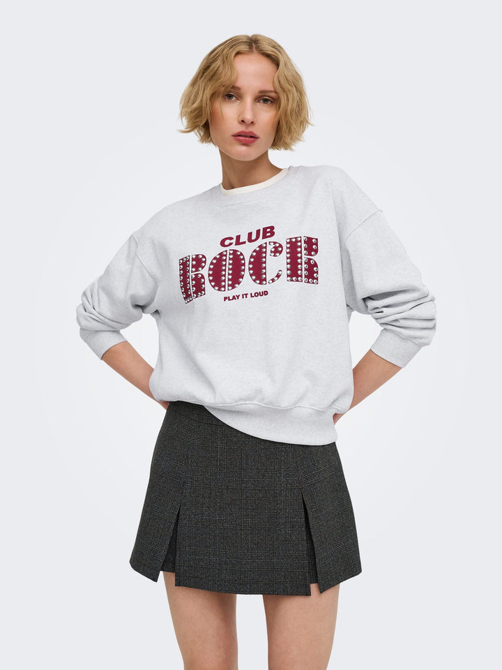 Only 15380328 Olise sweater grijs melee – dames