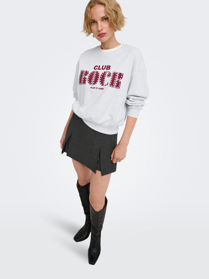 Only 15380328 Olise sweater grijs melee – dames